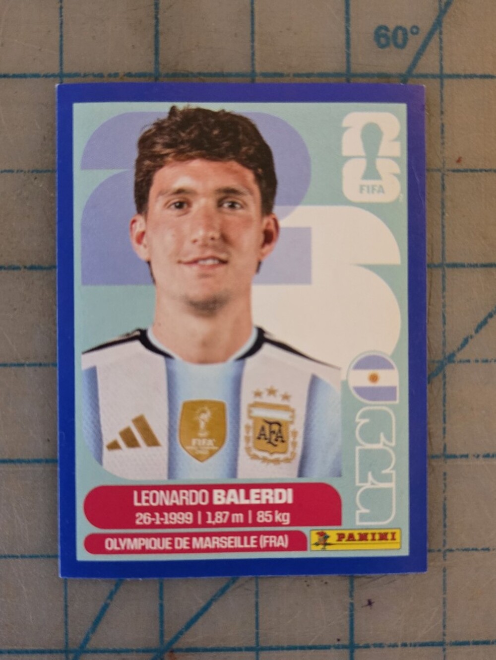 Leonardo Balerdi ARG 7 Panini FIFA World Cup 2026 Sticker